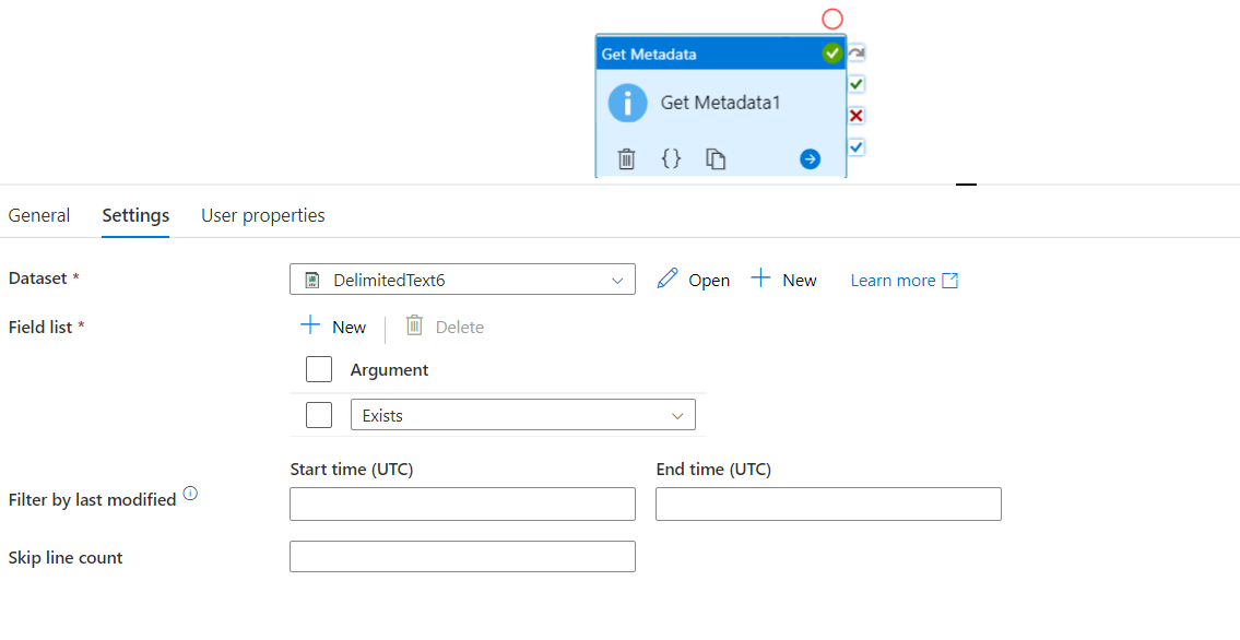 Azure 資料工廠計算檔案夾中的檔案數