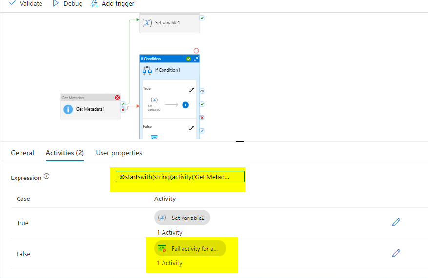 Azure 資料工廠計算檔案夾中的檔案數