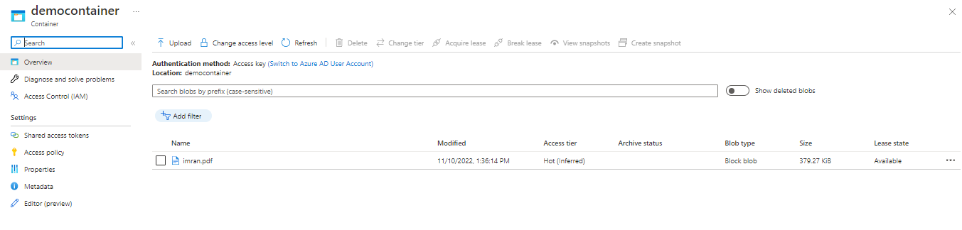 如何以 Azure 訂閱服務管理員身份訪問 Azure 存盤帳戶容器