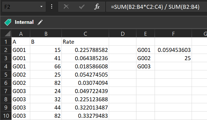 在 Excel 中查找值并使用公式