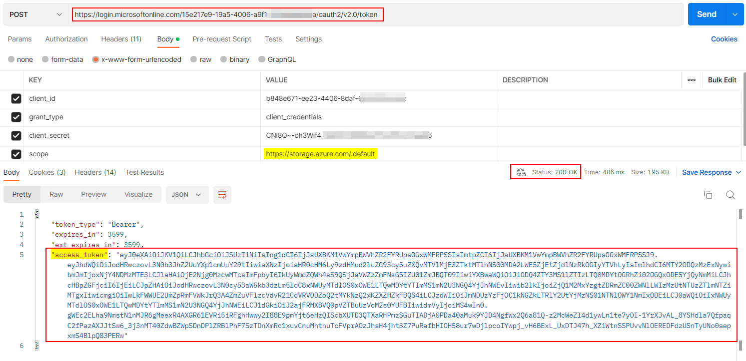 休息操作 Azure Datalake gen2