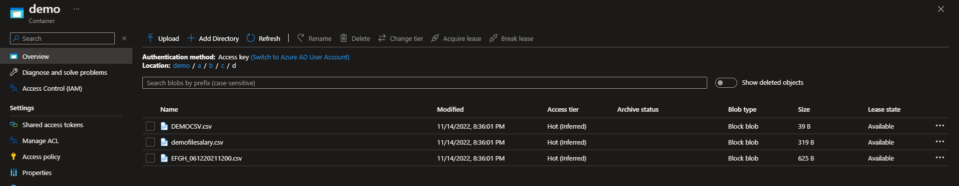 Azure 資料工廠復制檔案