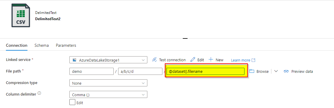 Azure 資料工廠復制檔案
