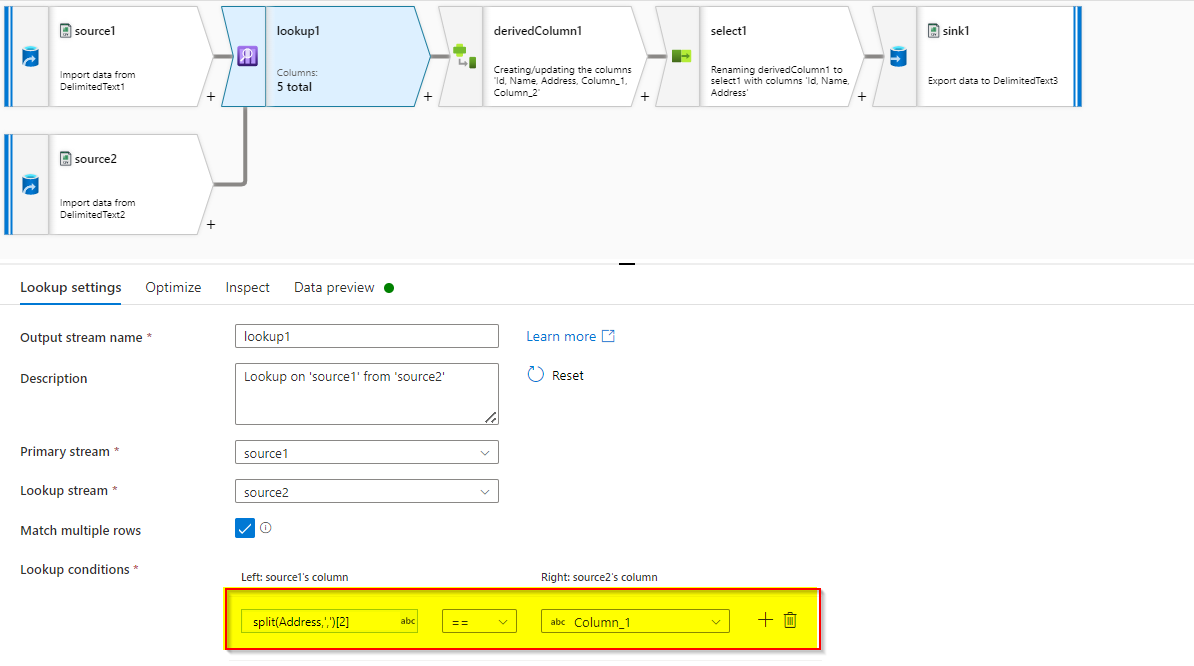 Alteryx 中的查找和替換功能 - 如何在 Azure 資料流中完成