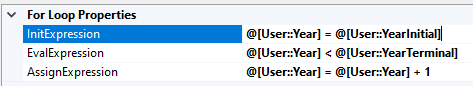 SSIS For Loop 容器使用表的日期變數