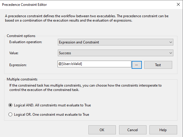 SSIS For Loop 容器使用表的日期變數
