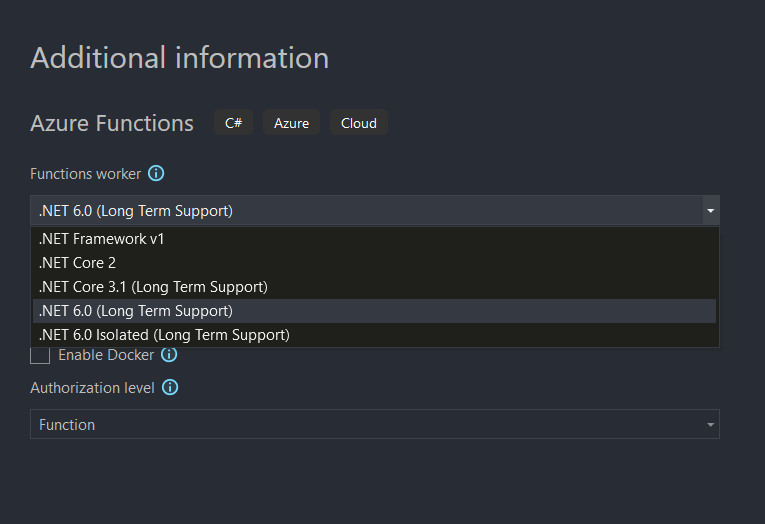 我如何在 Visual Studio 2022 版本 17.4 中使用 NET 7 創建和編輯 Function App