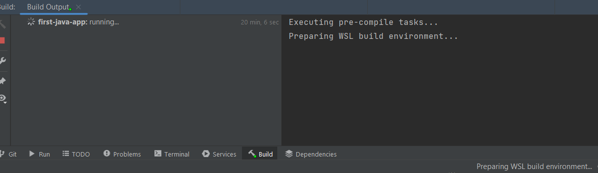 如何修復卡在“正在準備 WSL 構建環境...”上的 IntelliJ Idea?