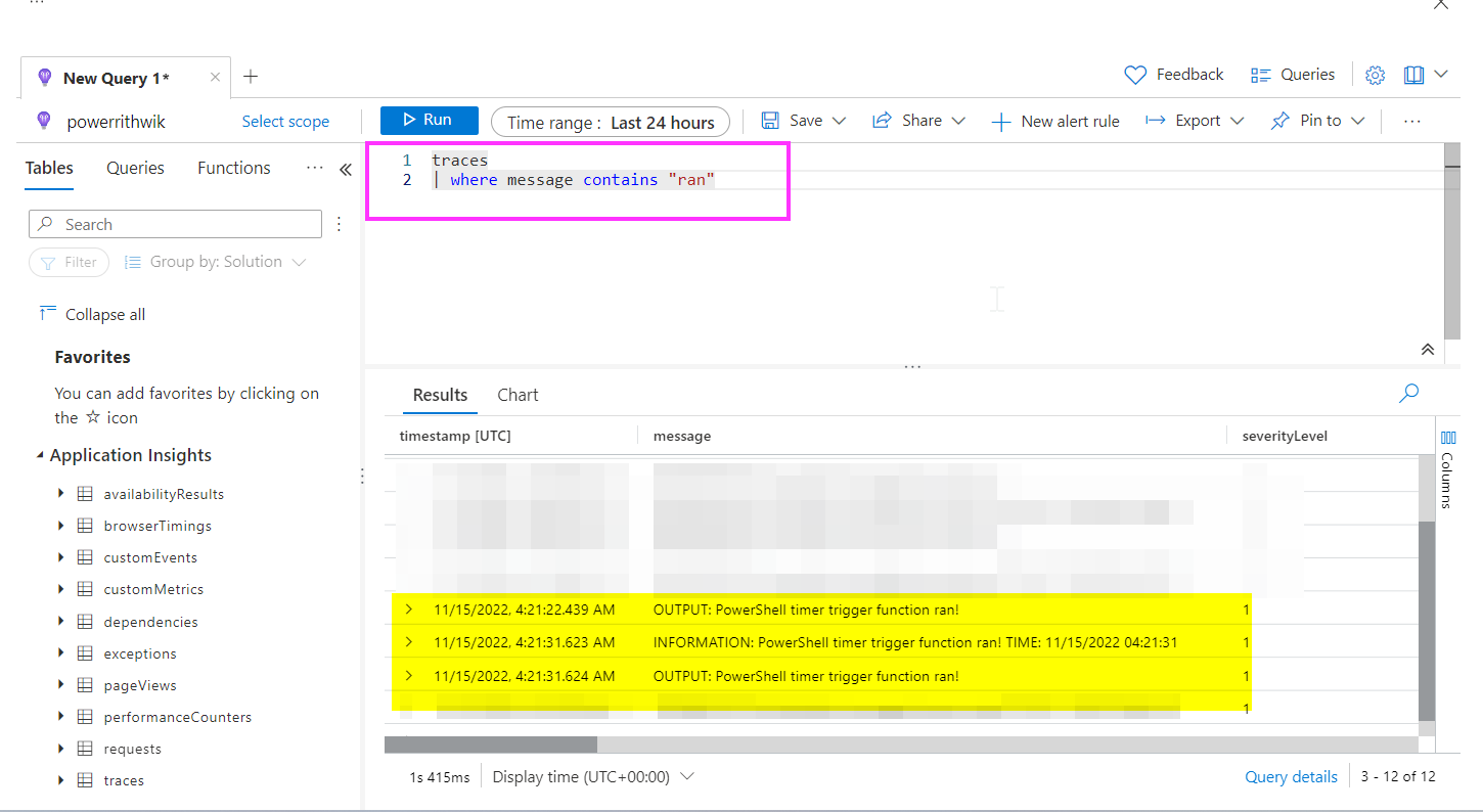 在“代碼 測驗”中在 Azure 中運行 PowerShell 時在日志中看不到寫入主機輸出