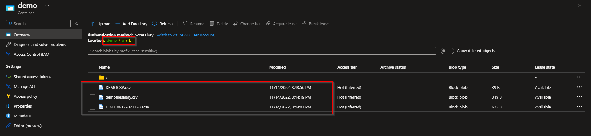 Azure 資料工廠復制檔案