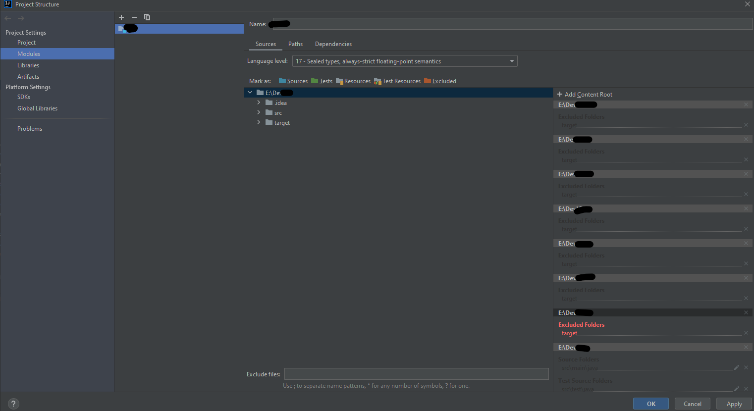 在 Intellij 中,點擊資源檔案夾打開專案結構