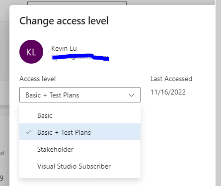 在 Azure DevOps 中,我可以看到創建測驗計劃 UI,盡管有訪問權限