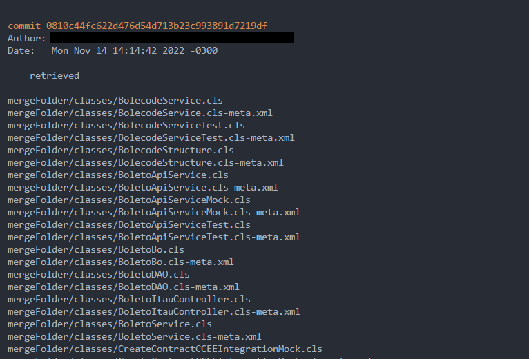 Git log --name-only 忽略一些提交