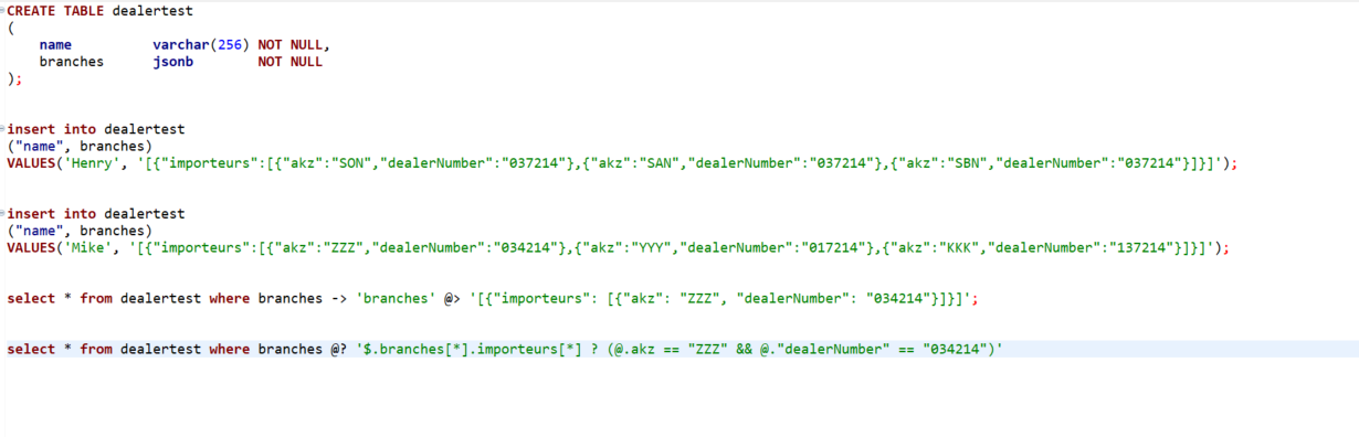 從 Postgres JSONB 中的陣列陣列中搜索元素