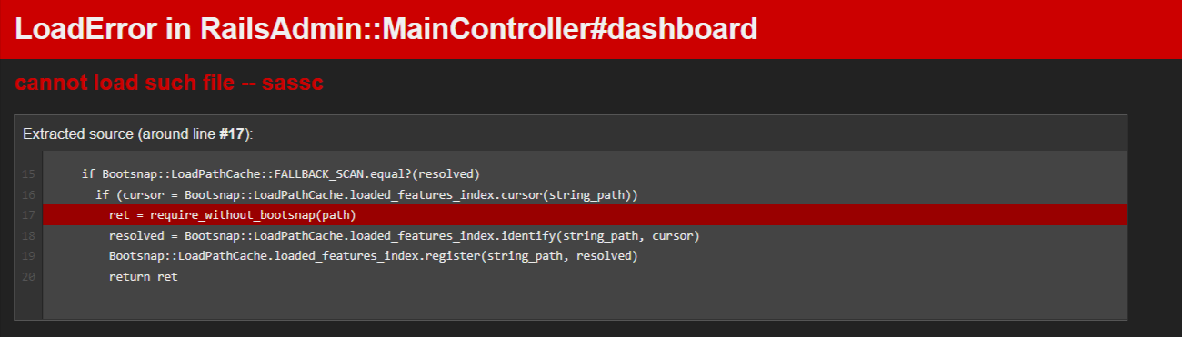 無法加載這樣的檔案——sassc 運行 gem rails_admin with rails 7.0.4