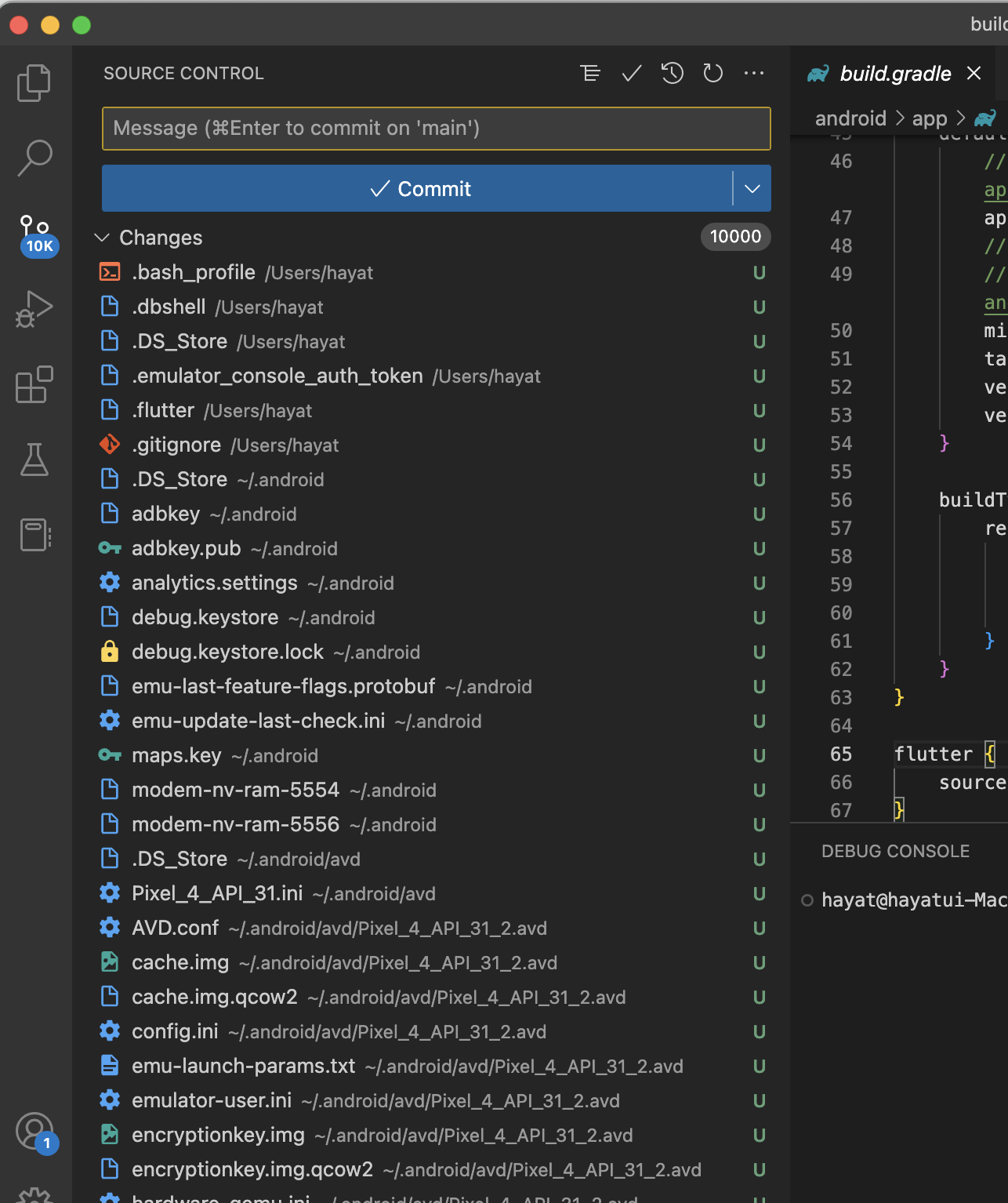 Vscode Git 提交歷史顯示上層檔案夾的更改