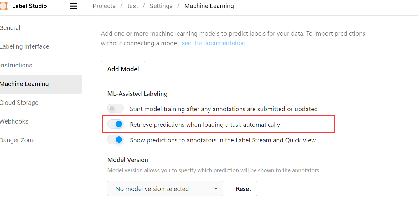 Retrieve predictions when loading a task automatically Retrieve predictions when loading a task automatically