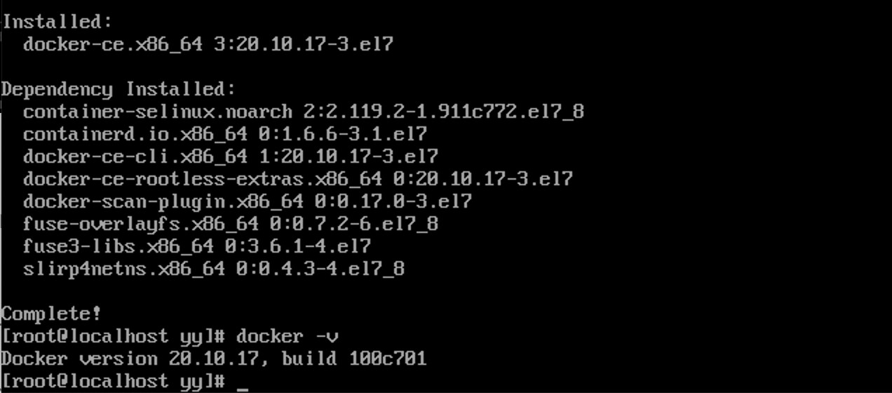docker安裝完畢
