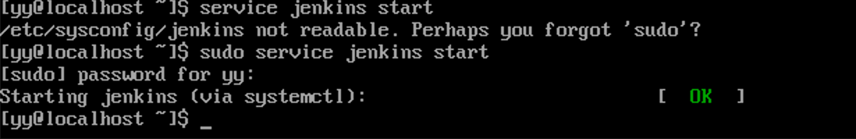 start jenkins