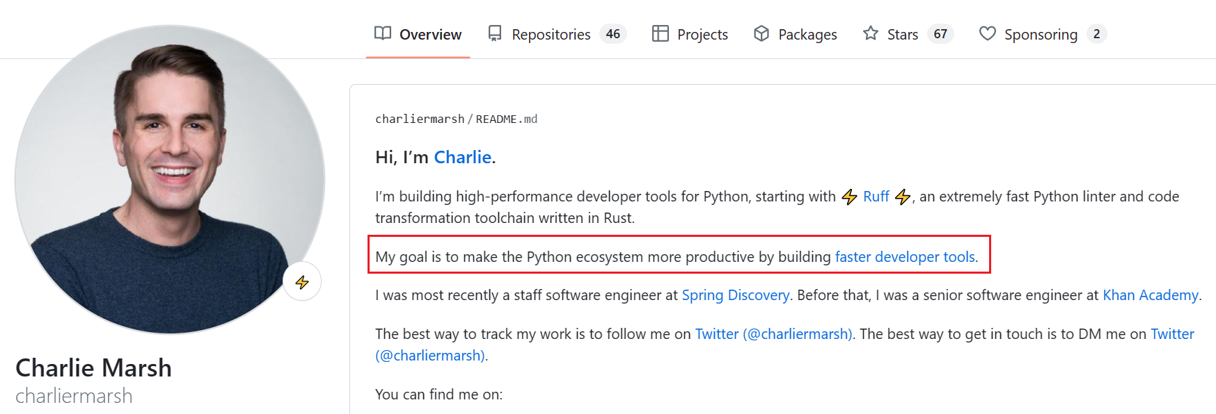 他的目標是讓Python生態更加高效