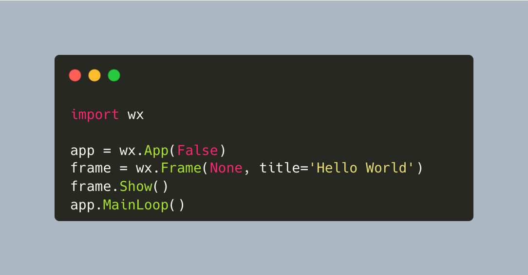 wxPython 的 hello world 程式