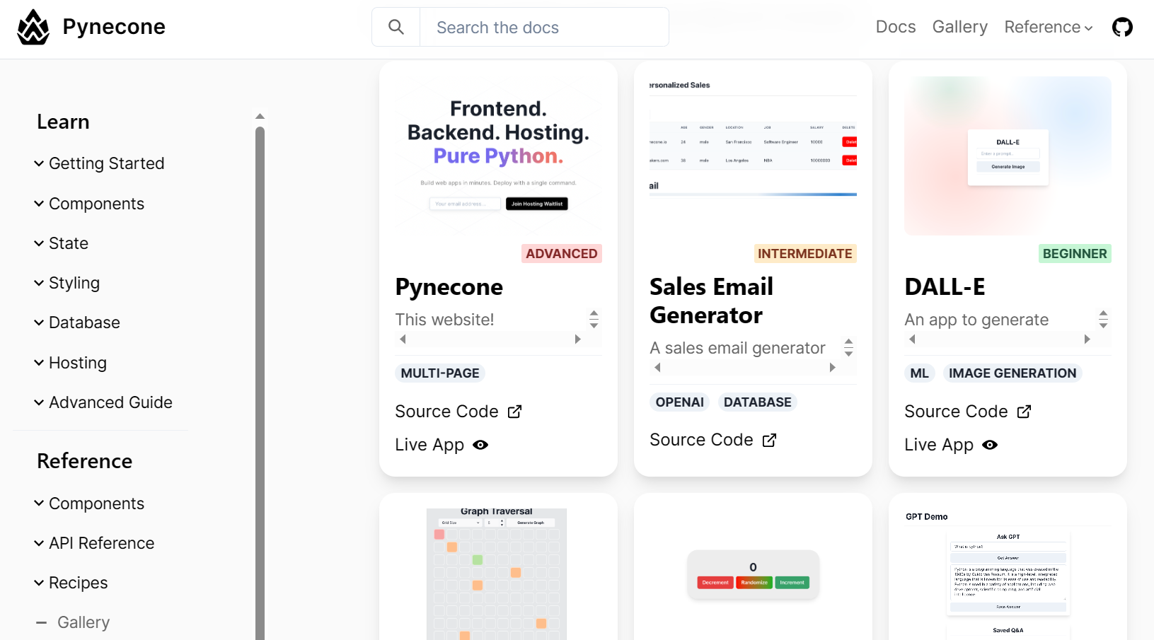 Pynecone檔案及演示專案